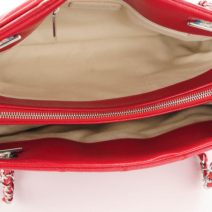 Chanel Caviar Timeless CC Shopping Tote Rouge 5 of 8