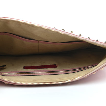 Valentino Garavani Vitello Large Rockstud Zip Wristlet Pouch Pop Gardenia 5 of 15