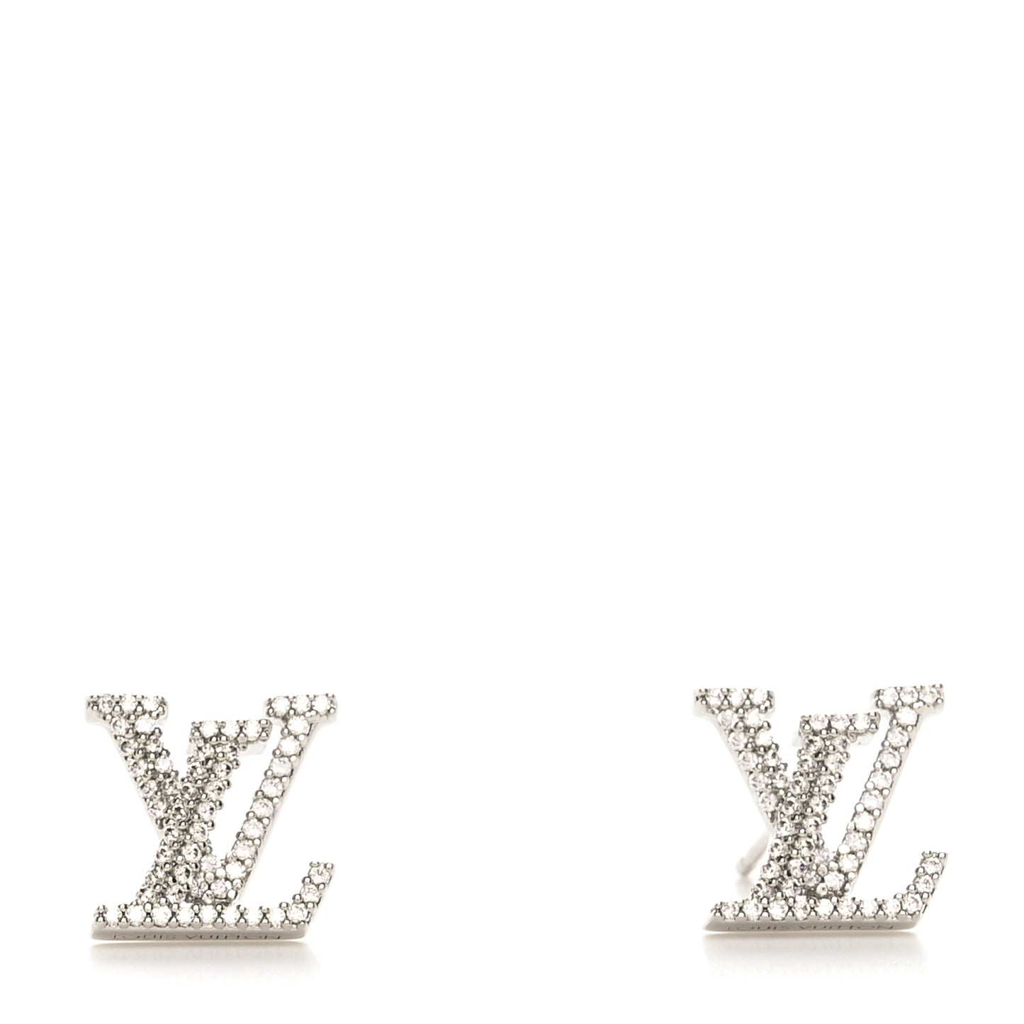 Crystal LV Iconic Earrings Silver