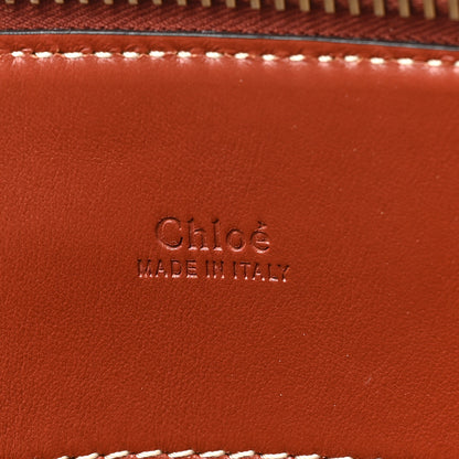 Chloe Nappa Shiny Calfskin Scallop Patchwork Medium Edith Day Bag Sepia Brown 6 of 11