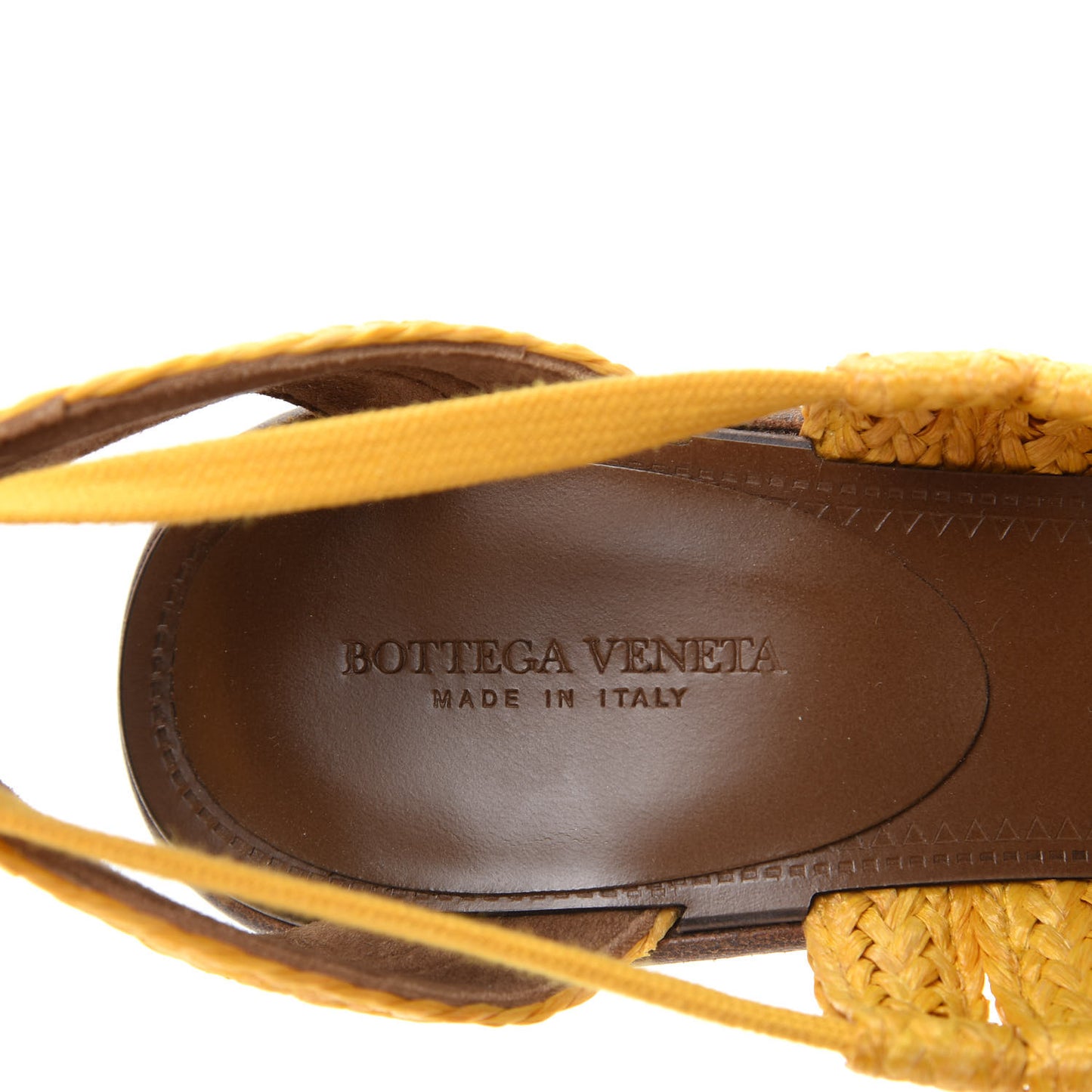 Raffia Braided Wedge Sandals 39 Yolk