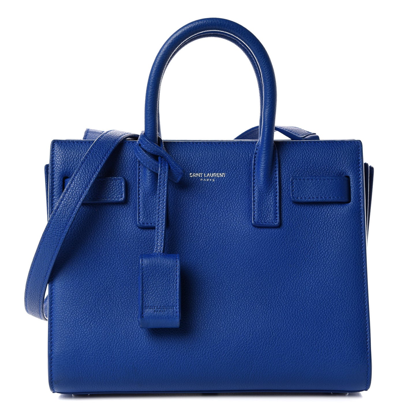 Grained Calfskin Nano Sac De Jour Royal Blue