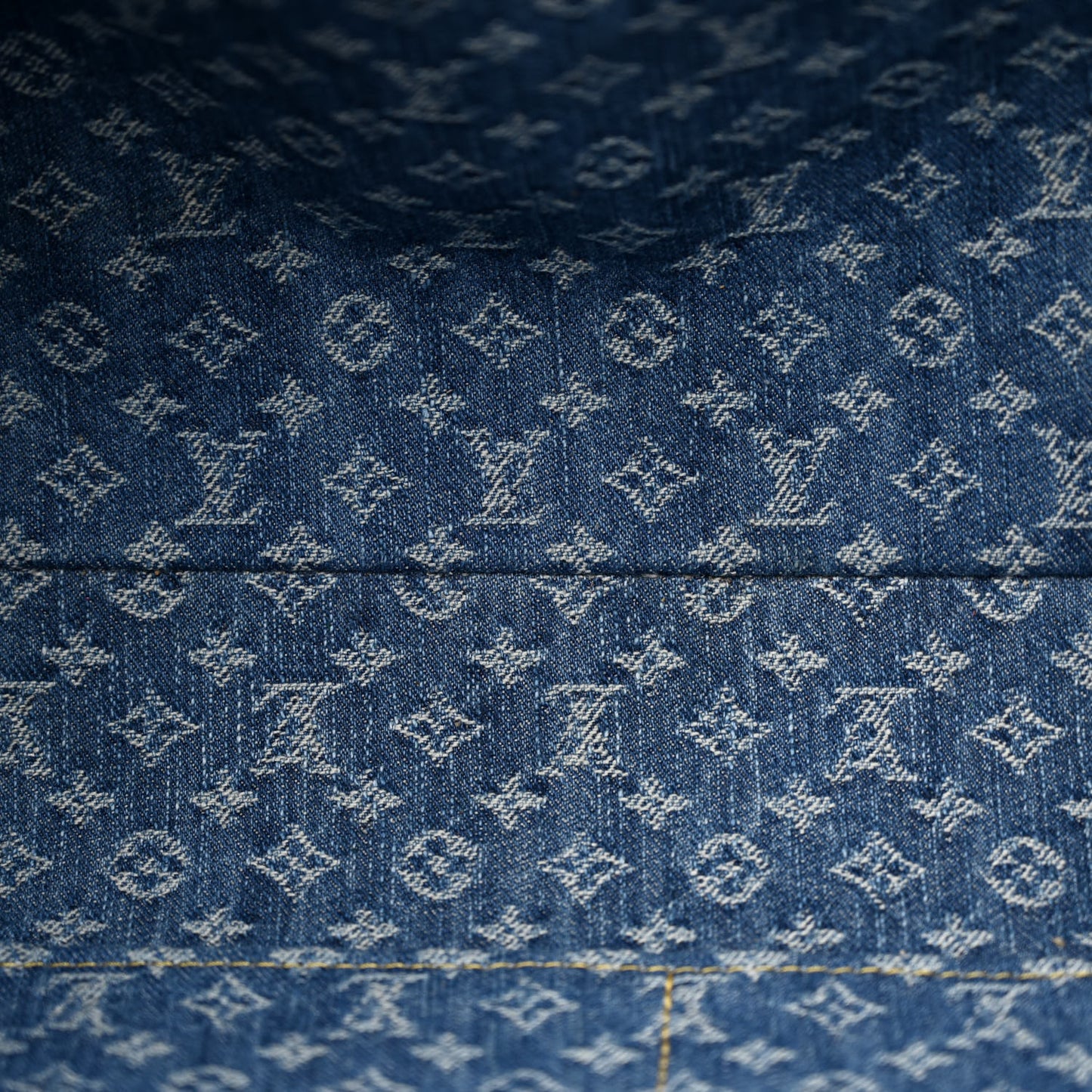 Monogram Denim CarryAll MM Blue