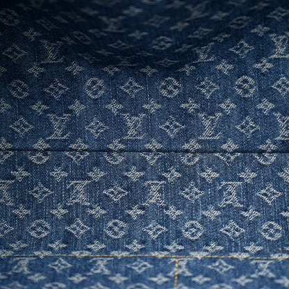 Louis Vuitton Monogram Denim CarryAll MM Blue 6 of 10