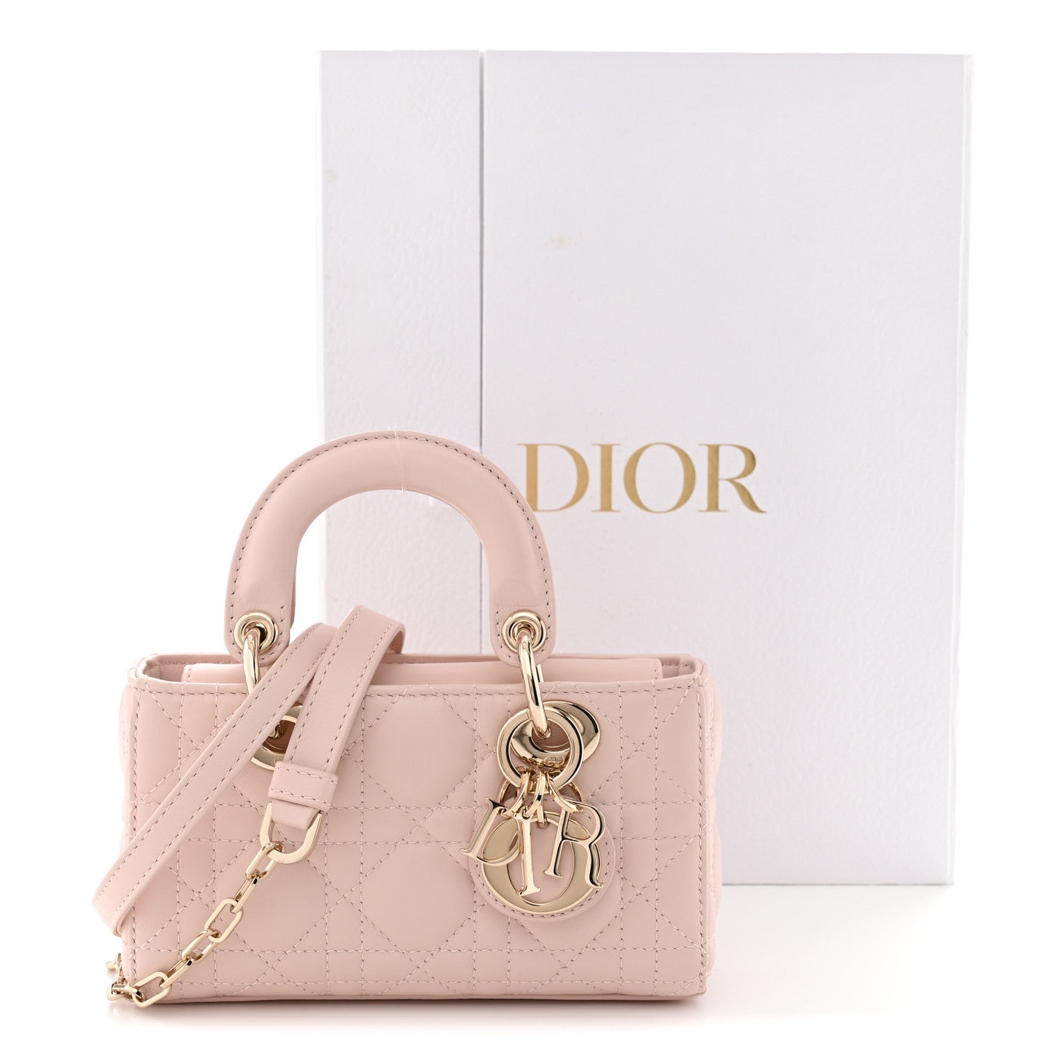 Christian Dior Lambskin Cannage Micro Lady D-Joy Powder Pink 11 of 11
