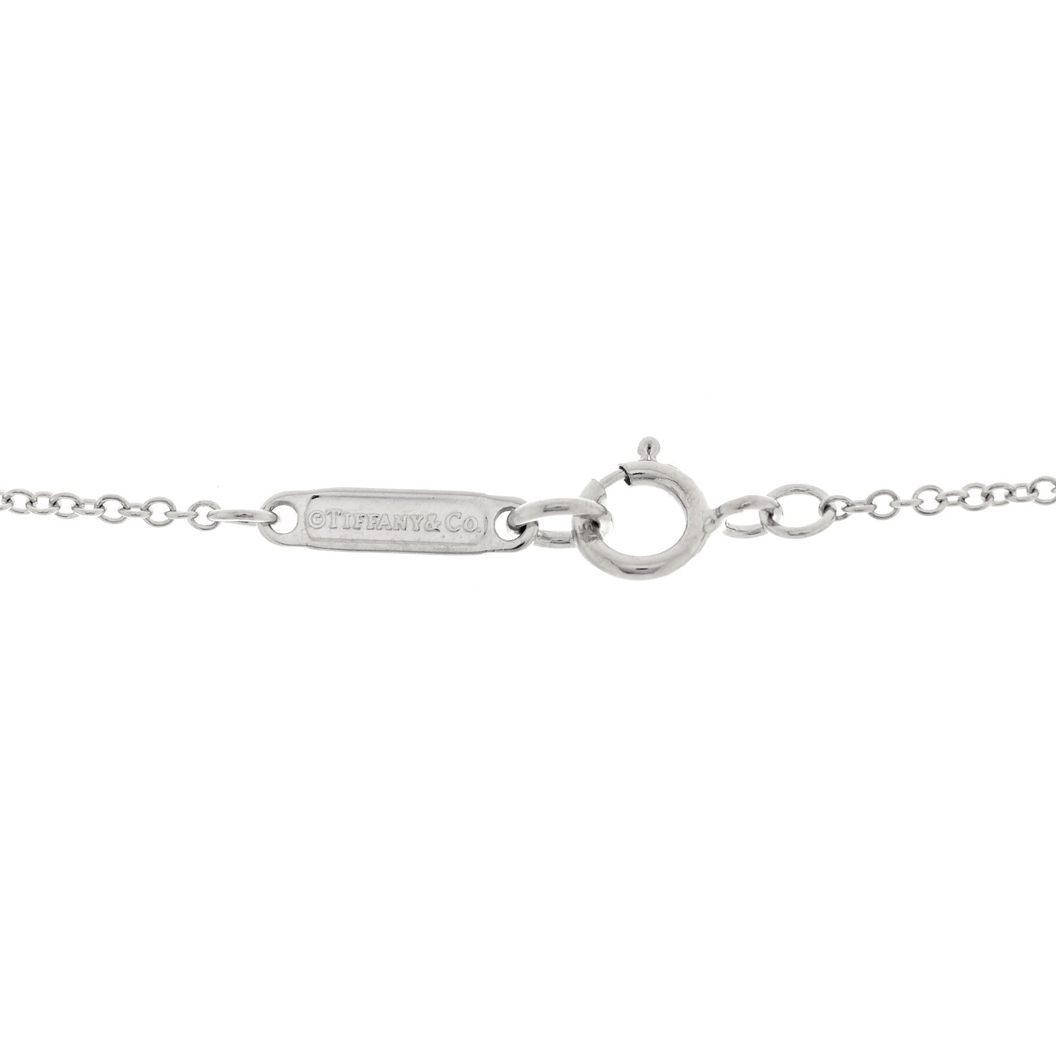 Tiffany 18K White Gold Diamond Medium Atlas Open Pave Pendant Necklace 4 of 5