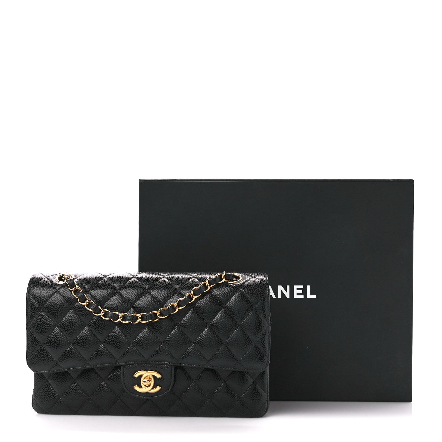 Chanel Caviar Quilted Medium Double Flap Black 12 of 12