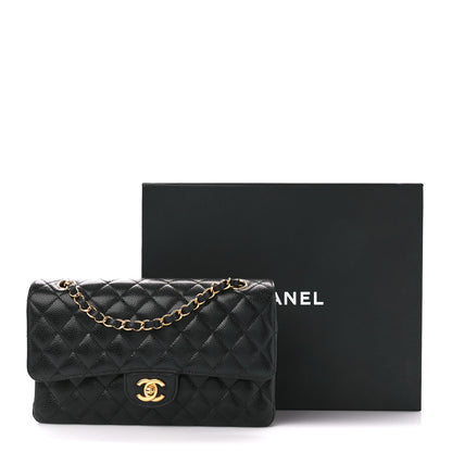 Chanel Caviar Quilted Medium Double Flap Black 12 of 12