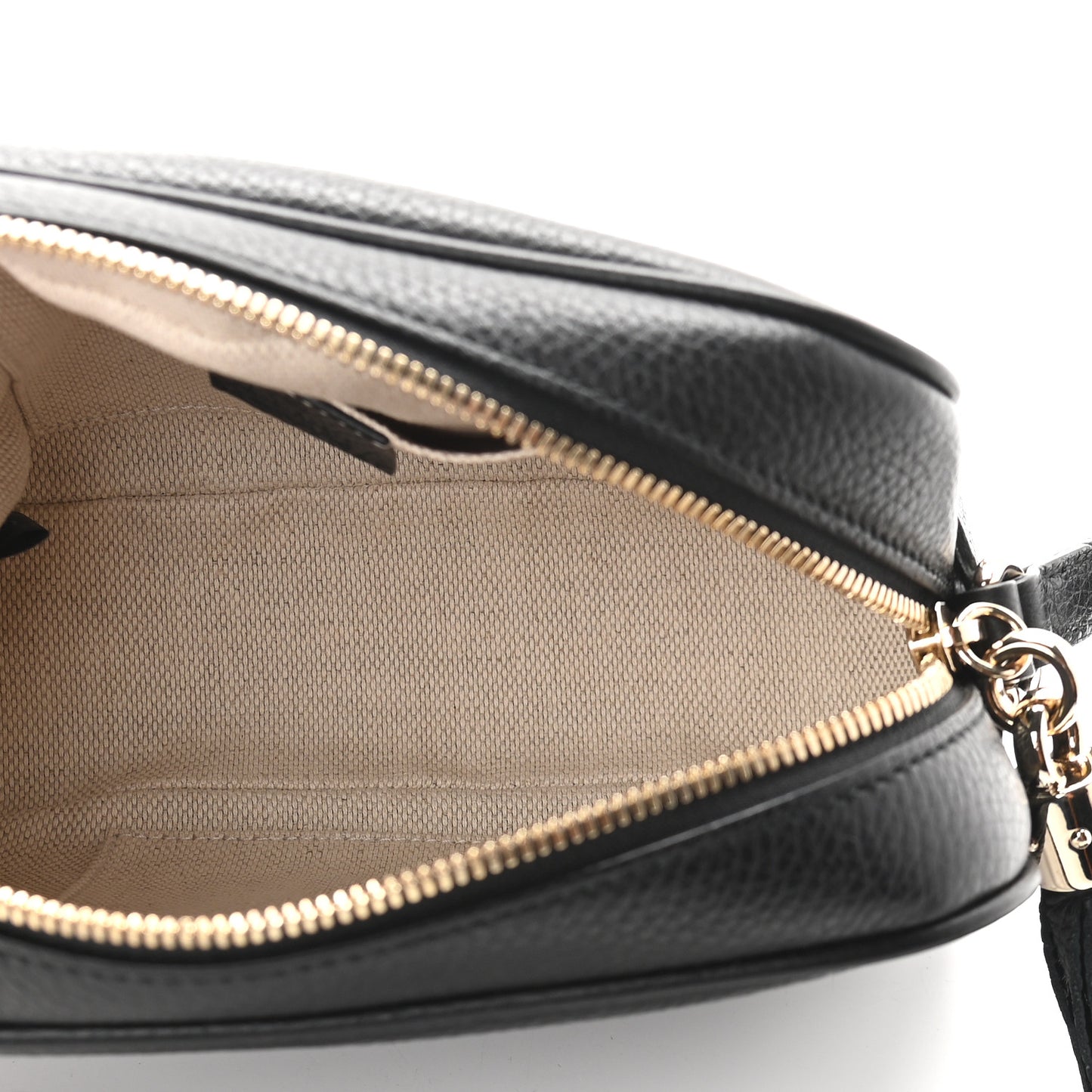 Pebbled Calfskin Small Soho Disco Bag Black