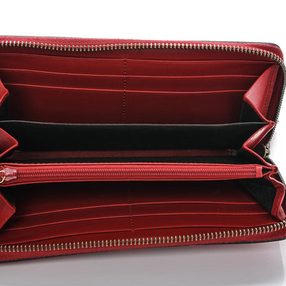 Gucci Calfskin Web Rania Zip Around Wallet Red 5 of 9