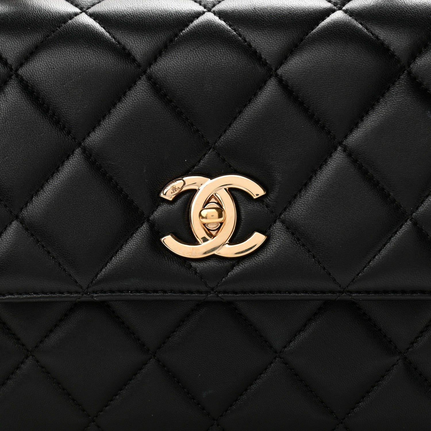 Chanel Lambskin Quilted Medium Trendy CC Flap Dual Handle Bag Black 14 of 15