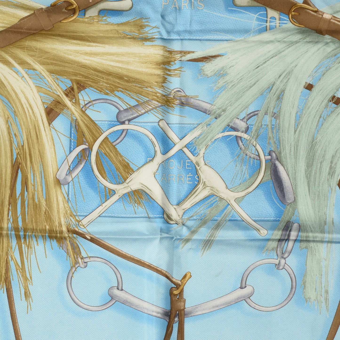 Silk Projets Carres Scarf 90 Bleu Ciel