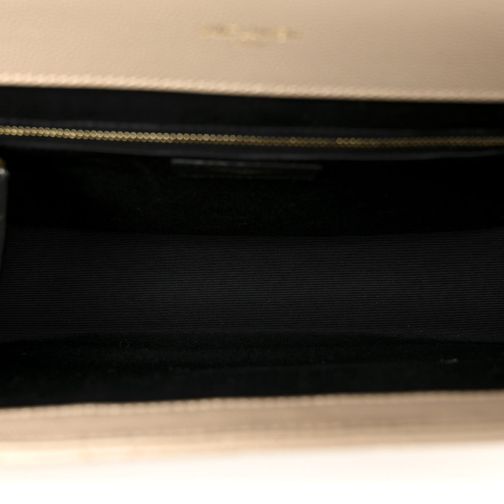 Saint Laurent Grain De Poudre Mixed Matelasse Large Triquilt Monogram ...