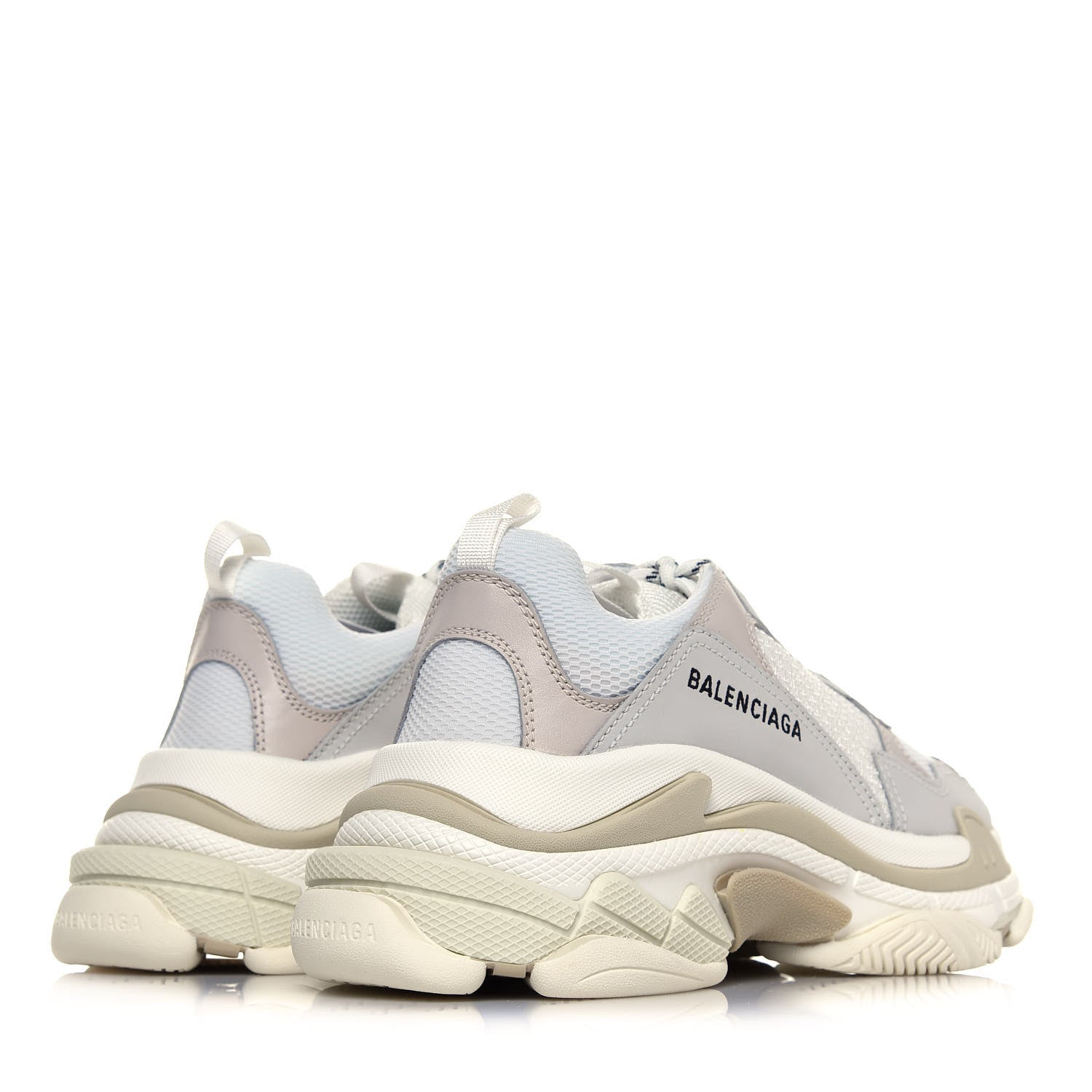 Balenciaga Fabric Mesh Mens Triple S Sneakers 40 White 4 of 7