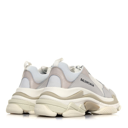 Balenciaga Fabric Mesh Mens Triple S Sneakers 40 White 4 of 7