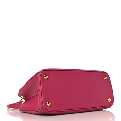 Prada Saffiano Small Galleria Double Zip Tote Fuxia 3 of 8