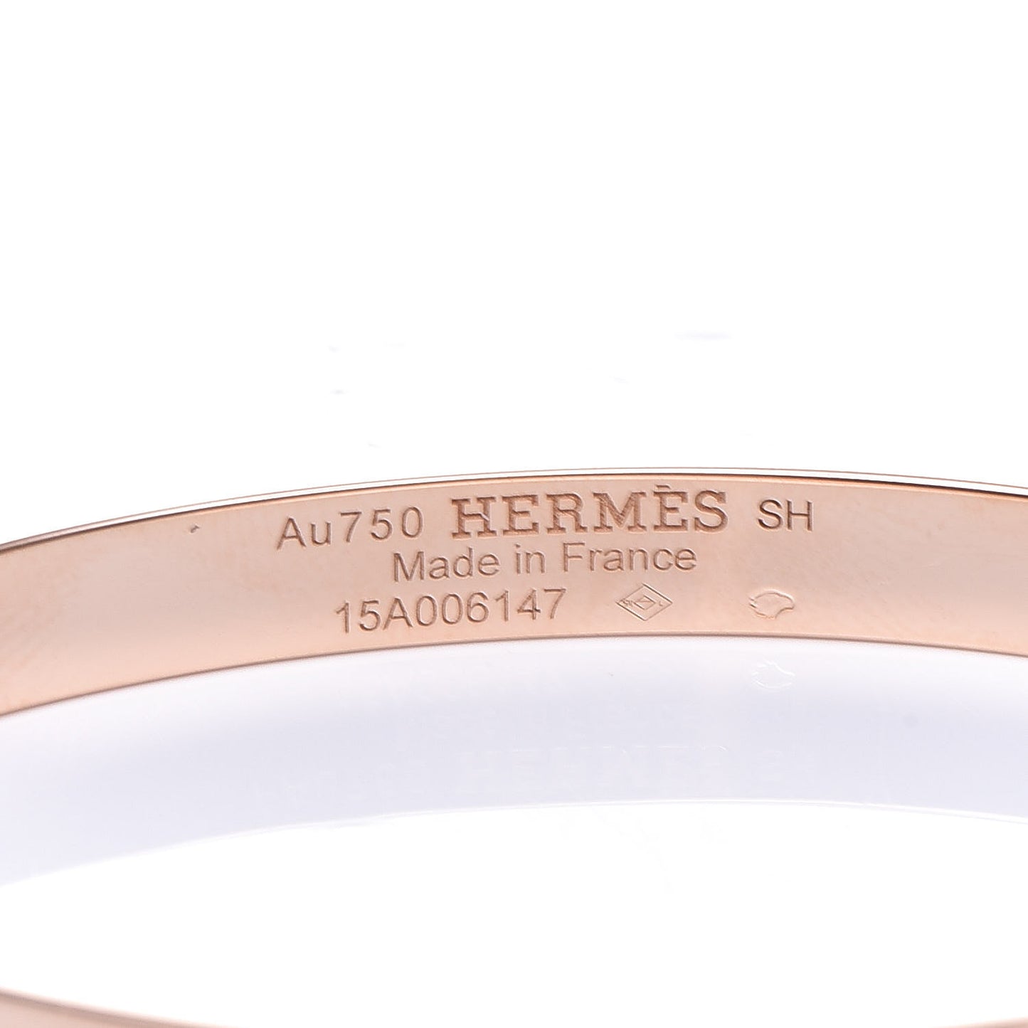 18K Rose Gold Diamond PM H D'Ancre Bracelet SH
