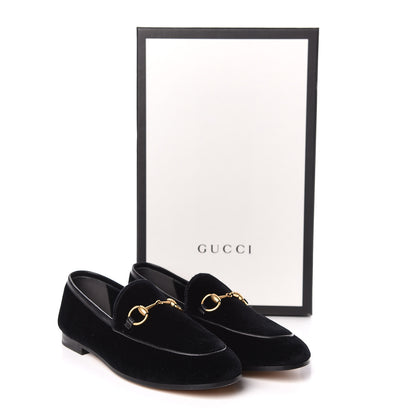 Gucci Velvet Horsebit Womens Jordaan Loafers 35 Black 11 of 11
