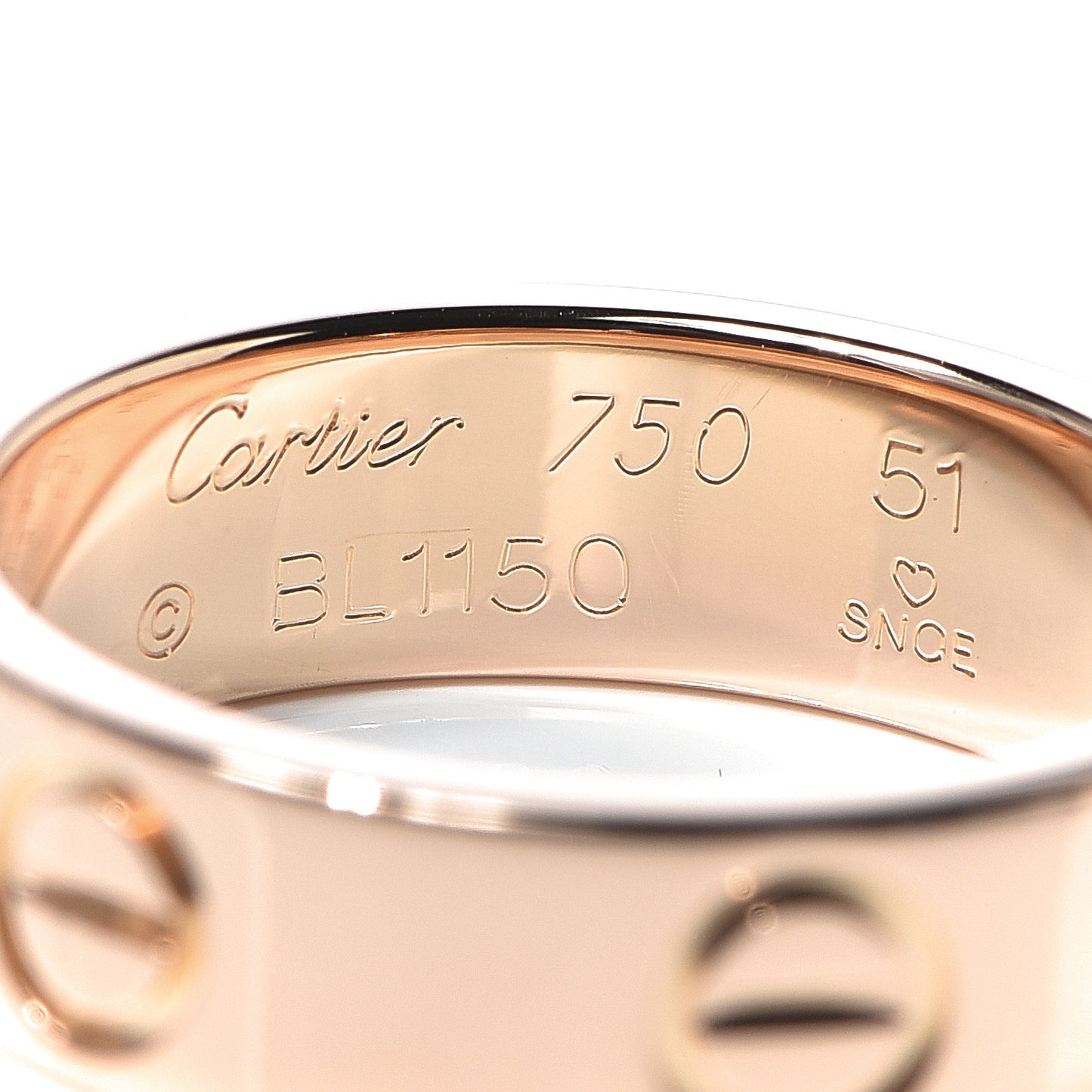 18K Pink Gold 5.5mm LOVE Ring 51 5.75