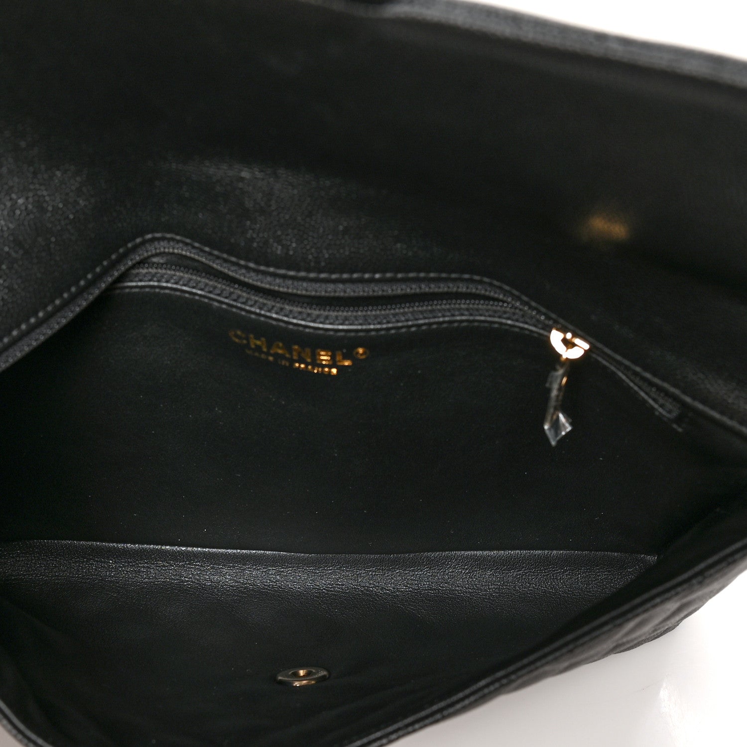 Chanel Caviar Quilted Flap Clutch Black 5 of 10