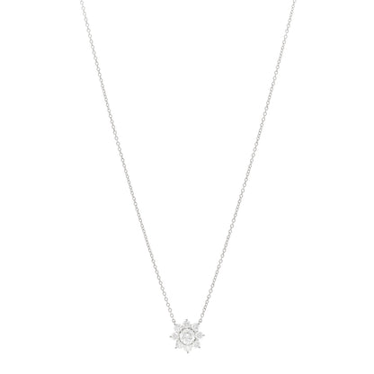 Harry Winston Platinum Diamond Petite Sunflower Pendant Necklace 1 of 5