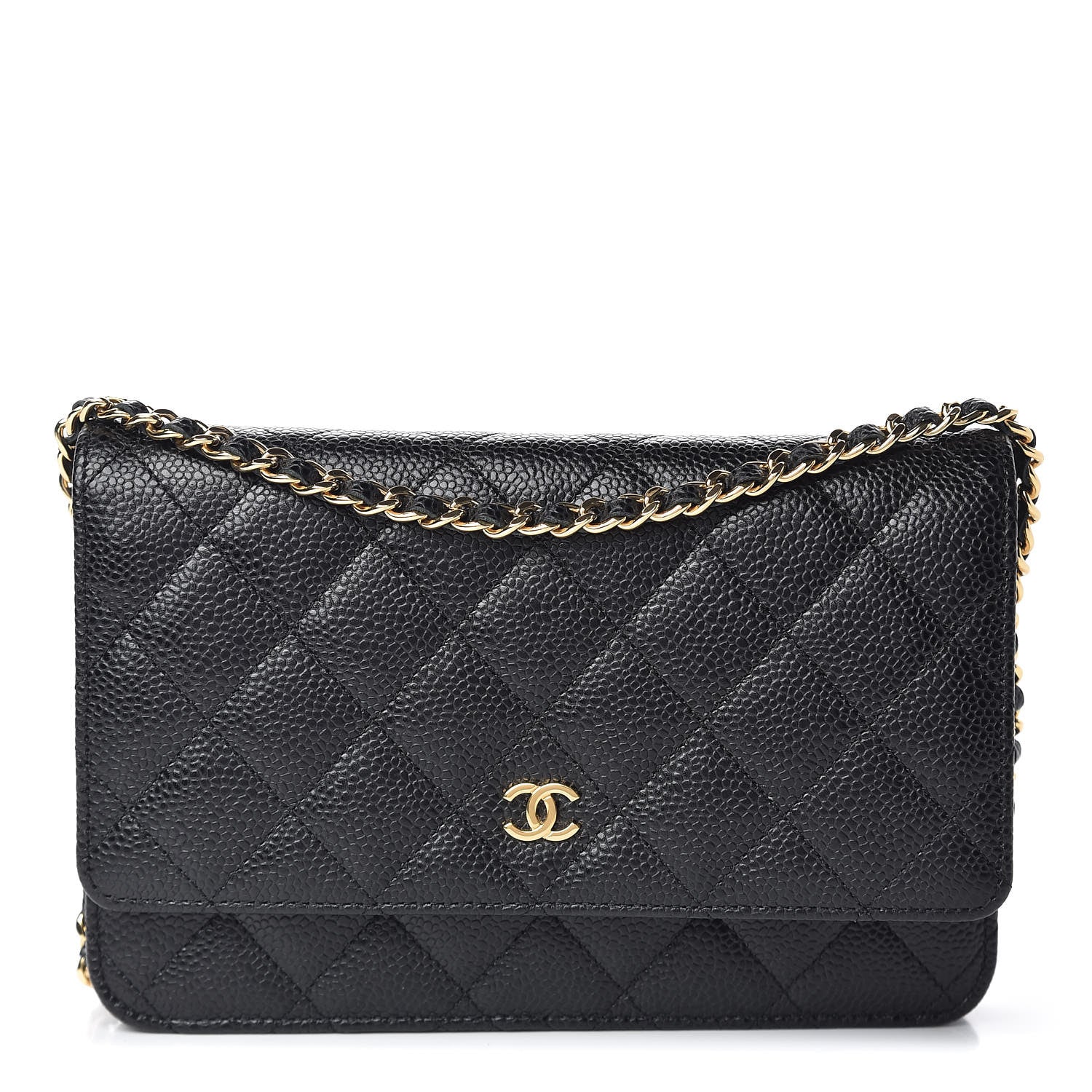Chanel Caviar Quilted Wallet On Chain WOC Black 1 of 12