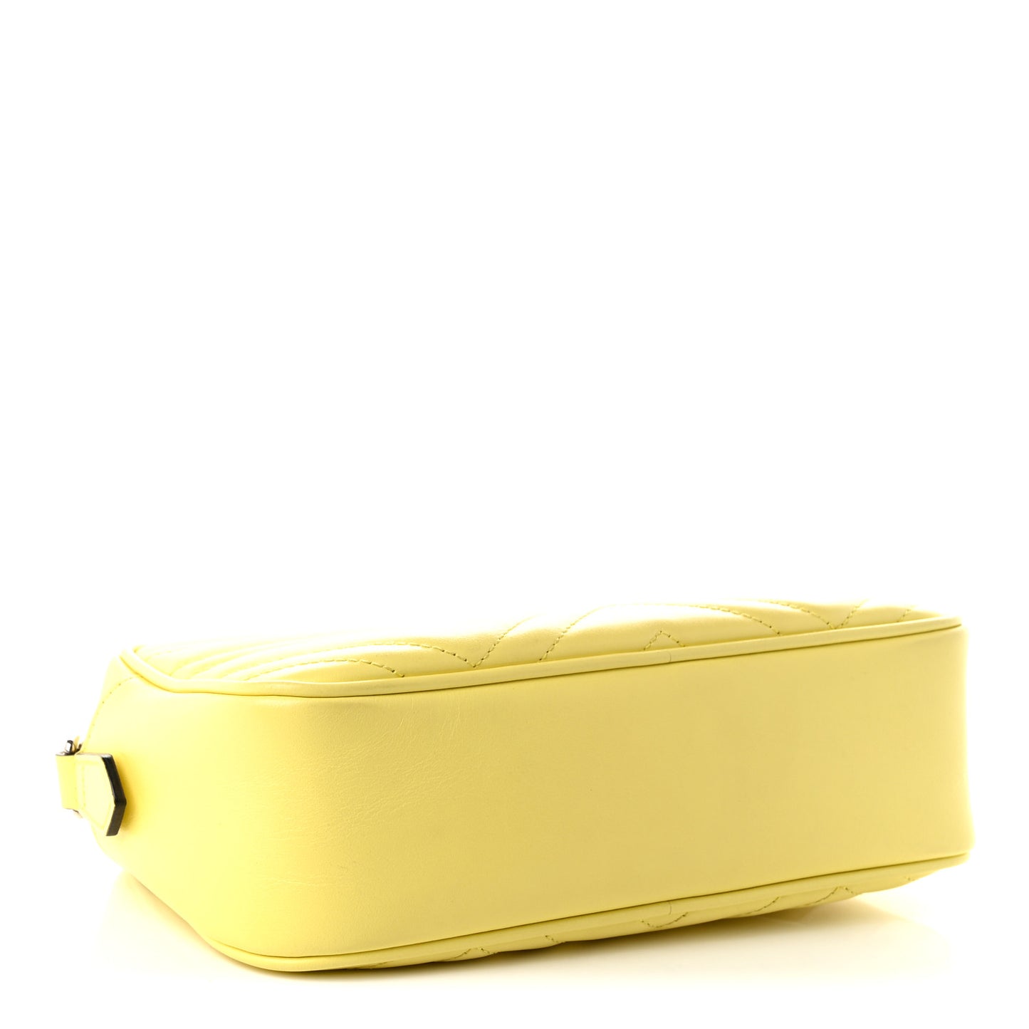 Calfskin Matelasse Small GG Marmont Chain Shoulder Bag Banana