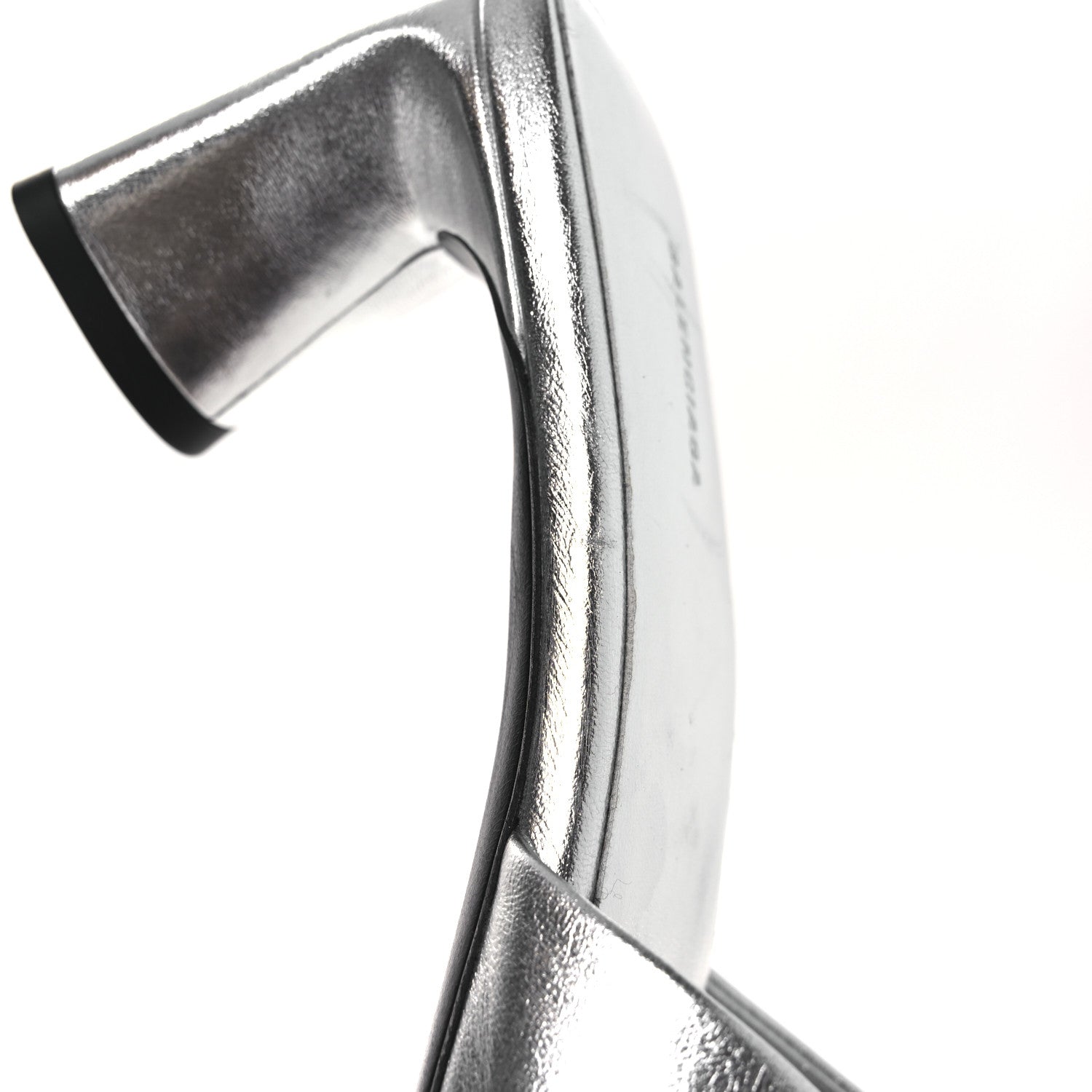 Balenciaga Metallic Sheepskin Duty Free 70mm Sandals 39 Silver 13 of 13