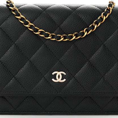 Chanel Caviar Quilted Wallet On Chain WOC Black 9 of 13