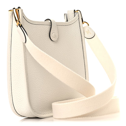 Hermes Taurillon Clemence Amazone Evelyne TPM New White 3 of 12