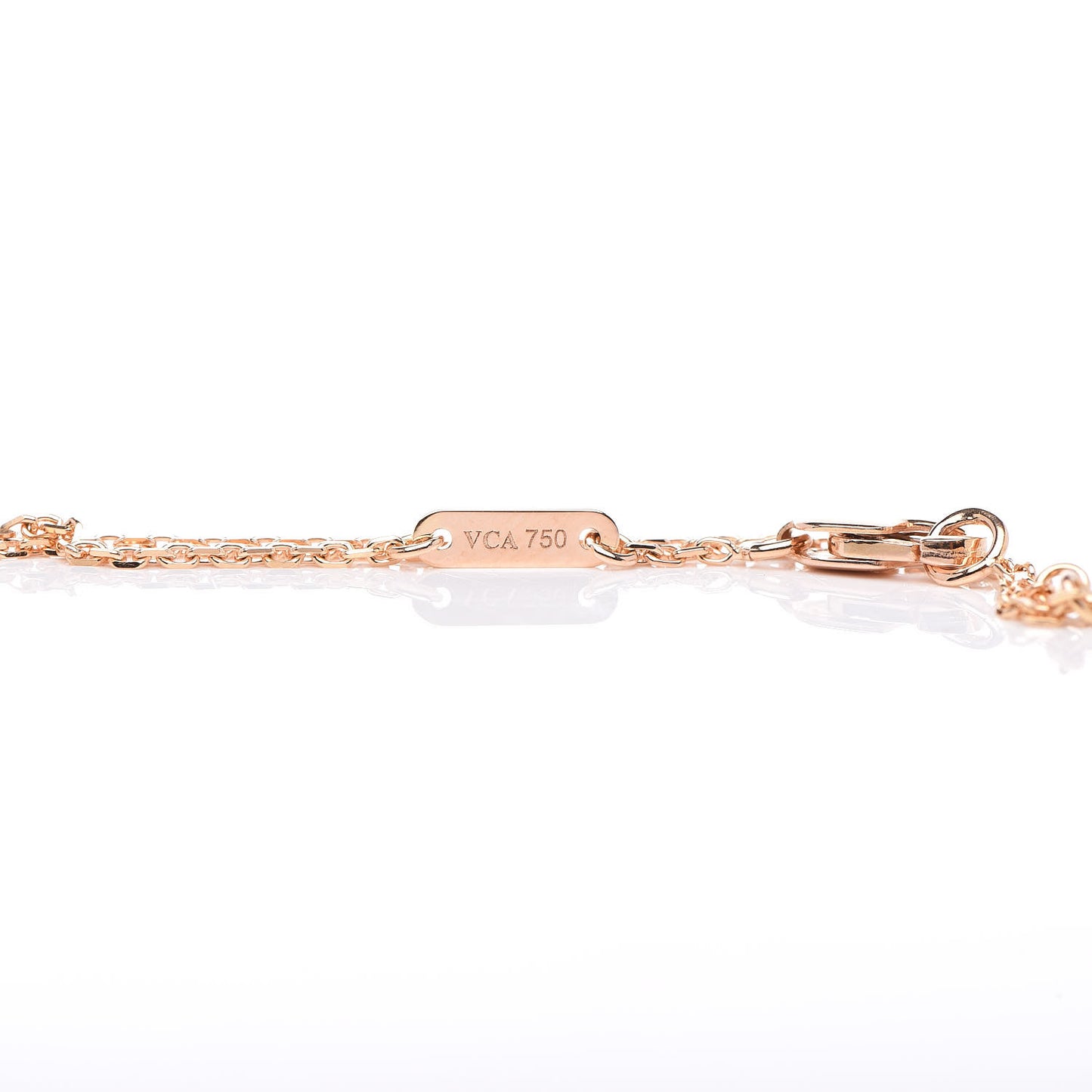18K Rose Gold Carnelian Sweet Alhambra Heart Bracelet