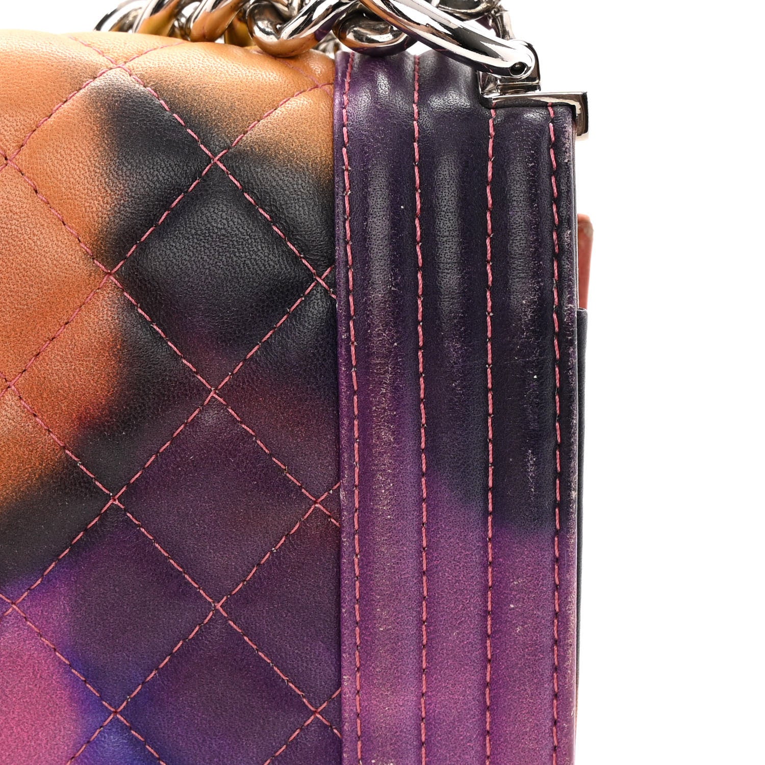 Chanel Printed Lambskin Quilted Medium Flower Power Boy Flap 18 of 21