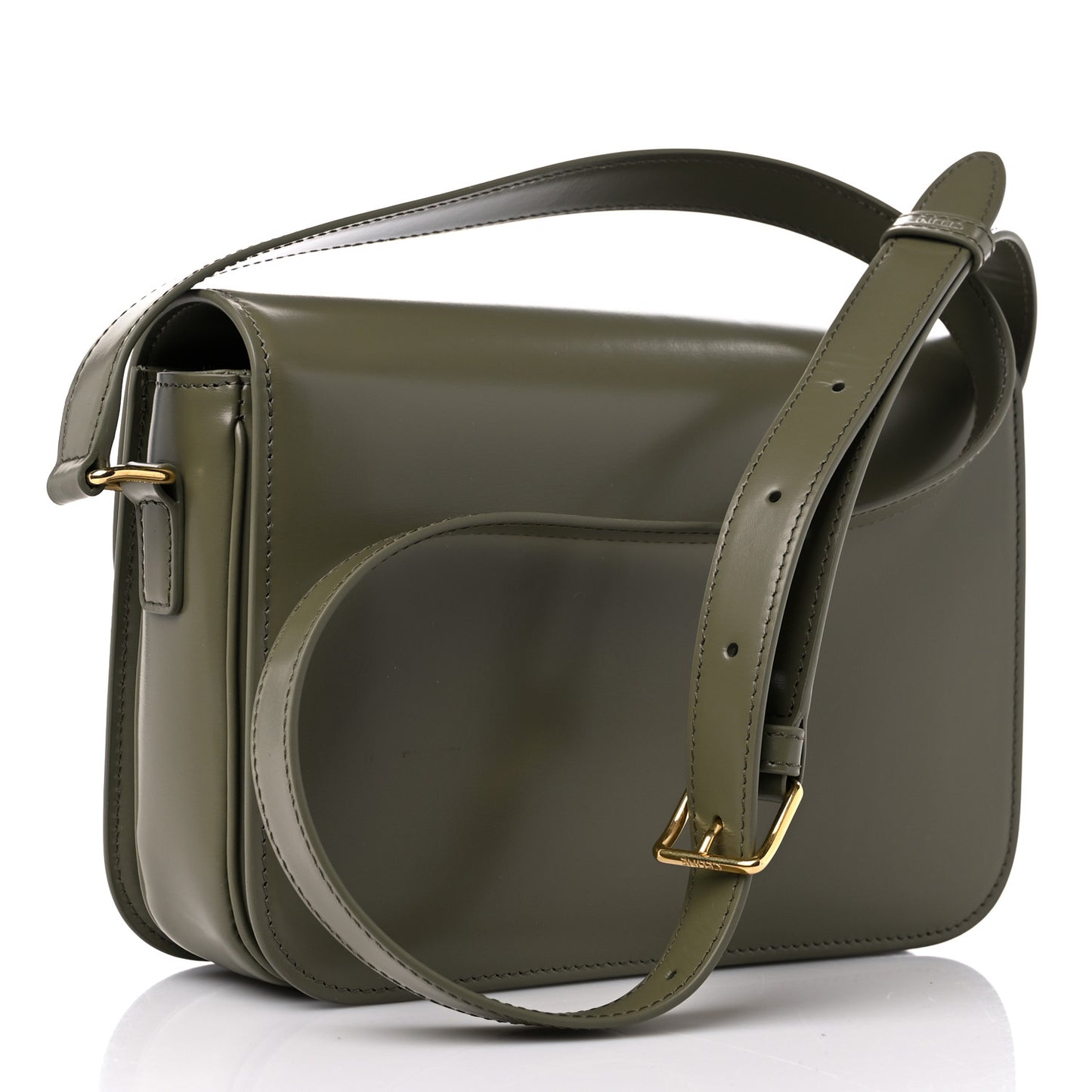 Shiny Calfskin Medium Triomphe Soft Khaki