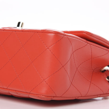 Chanel Lambskin Quilted Mini Rectangular Flap Red 6 of 10
