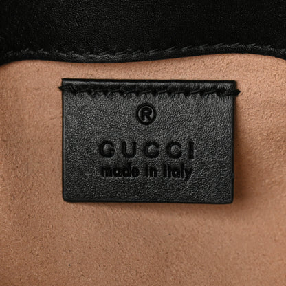 Gucci Calfskin Matelasse Super Mini GG Marmont Shoulder Bag Black 6 of 9