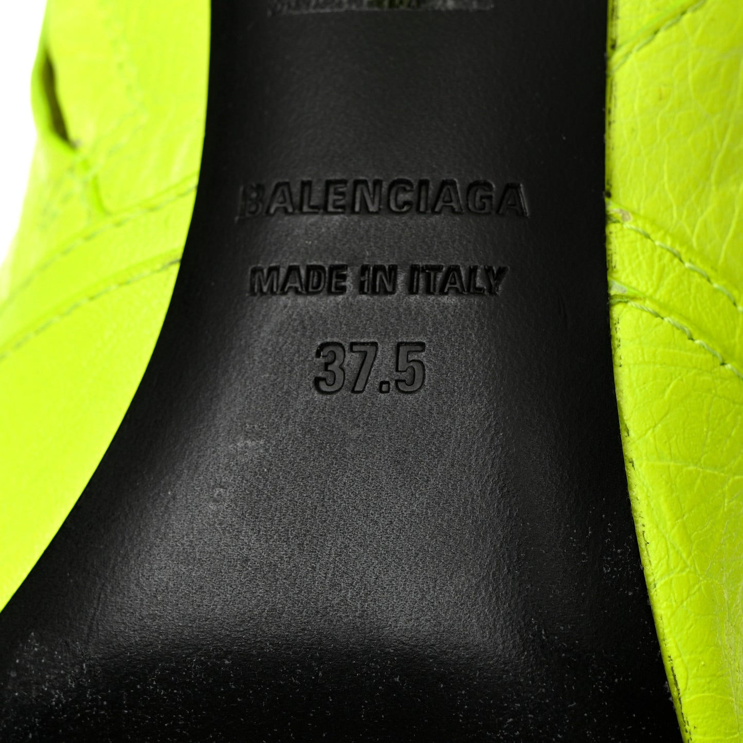 Agneau Arena Cagole 90mm Boots 37.5 Fluo Yellow