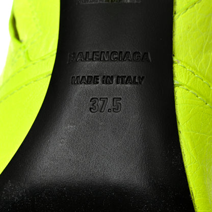 Balenciaga Agneau Arena Cagole 90mm Boots 37.5 Fluo Yellow 7 of 8