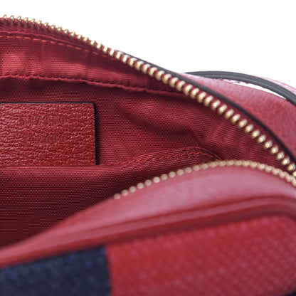Gucci Canvas Sylvie Stripe Mini Ophidia Camera Bag Mystic White Hibiscus Red Maritime 9 of 10