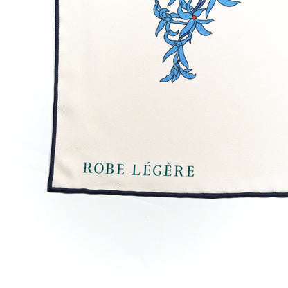 Hermes Silk Robe Legere Scarf 90 Creme Bleu Multicolor 2 of 5