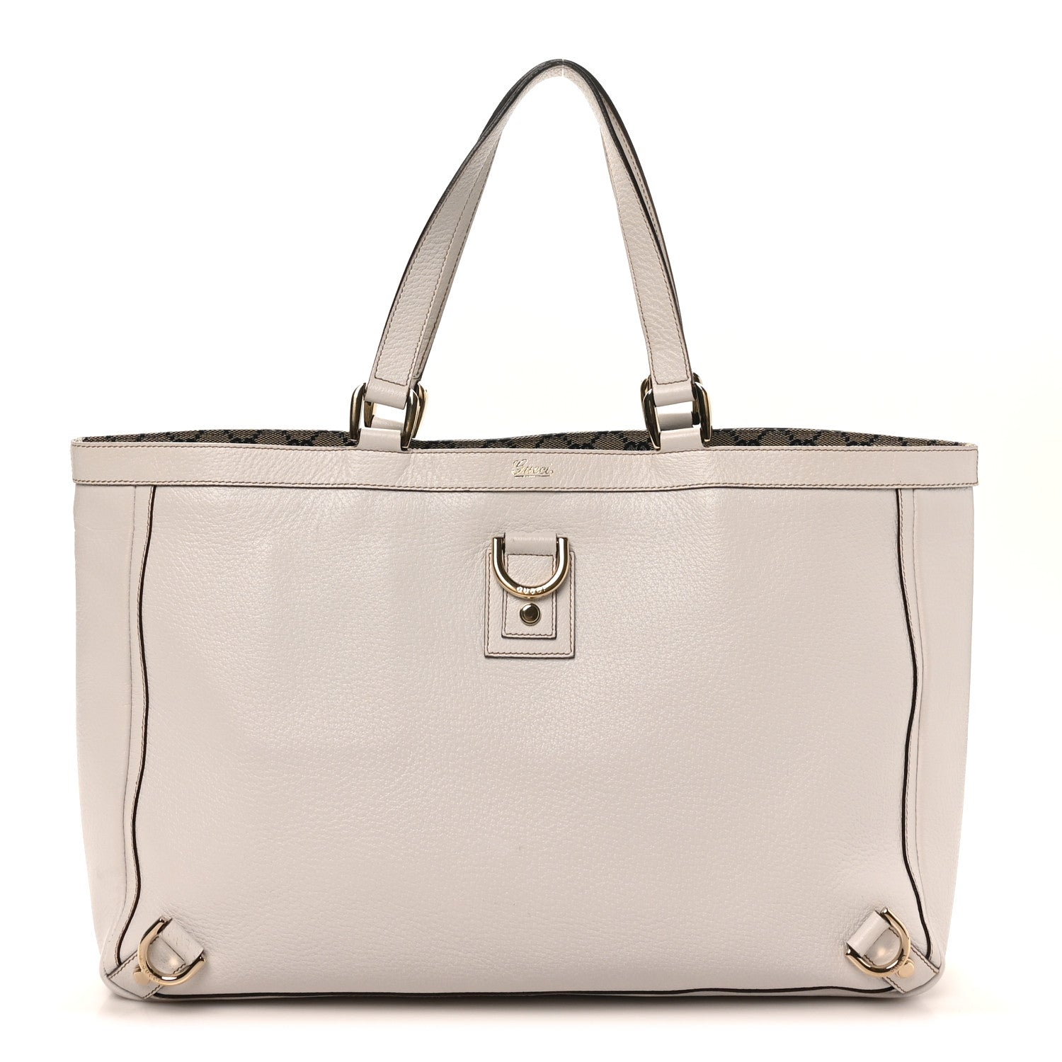 Gucci Calfskin Large Abbey Tote White 1 of 10