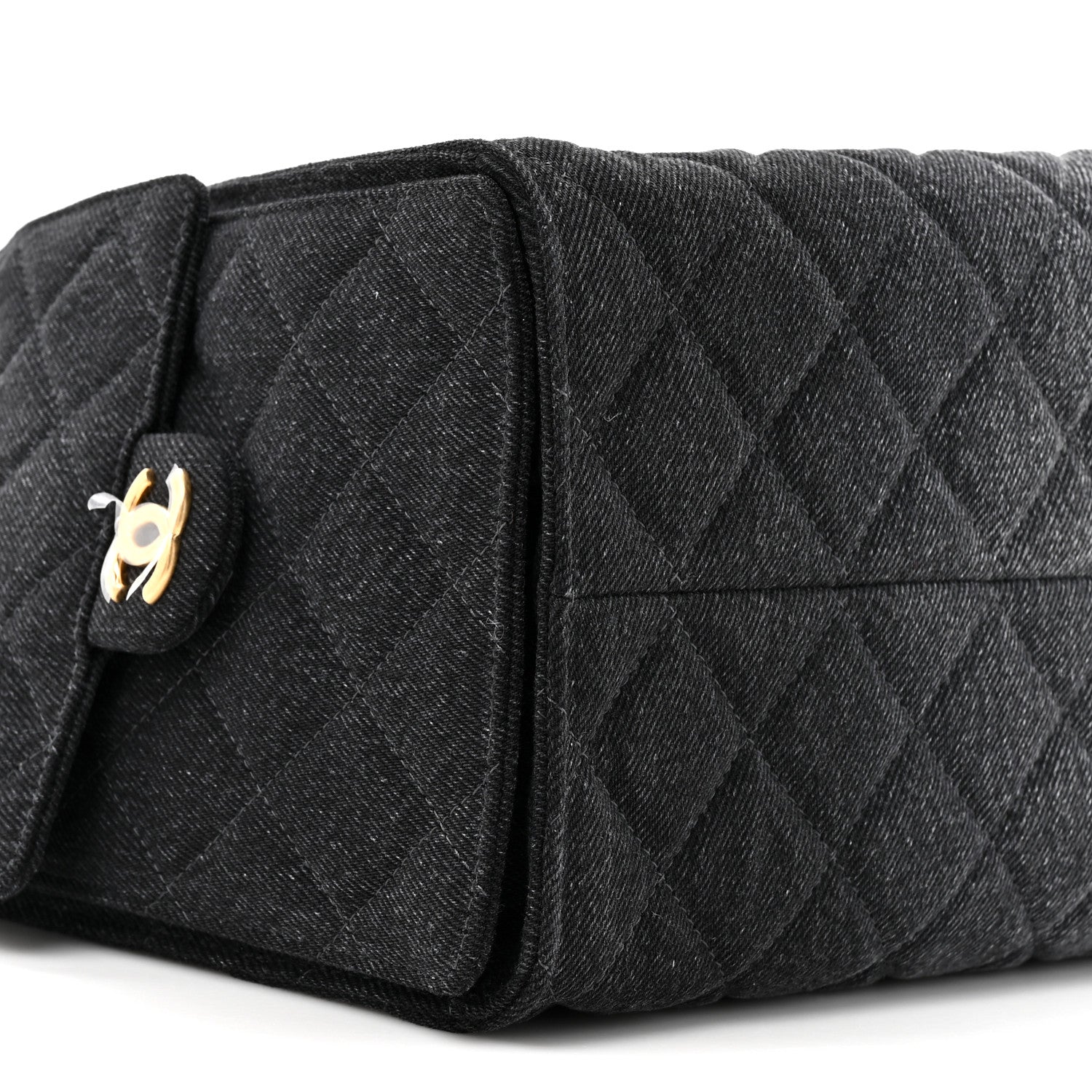 Chanel Washed Denim Quilted Medium Chanel 25 Handbag Black 1830450