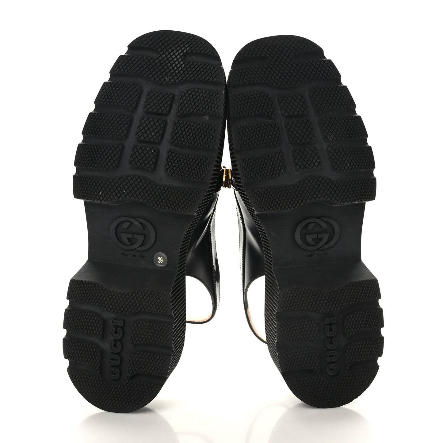 Calfskin Hundler Chain Slingback Slippers 39 Black