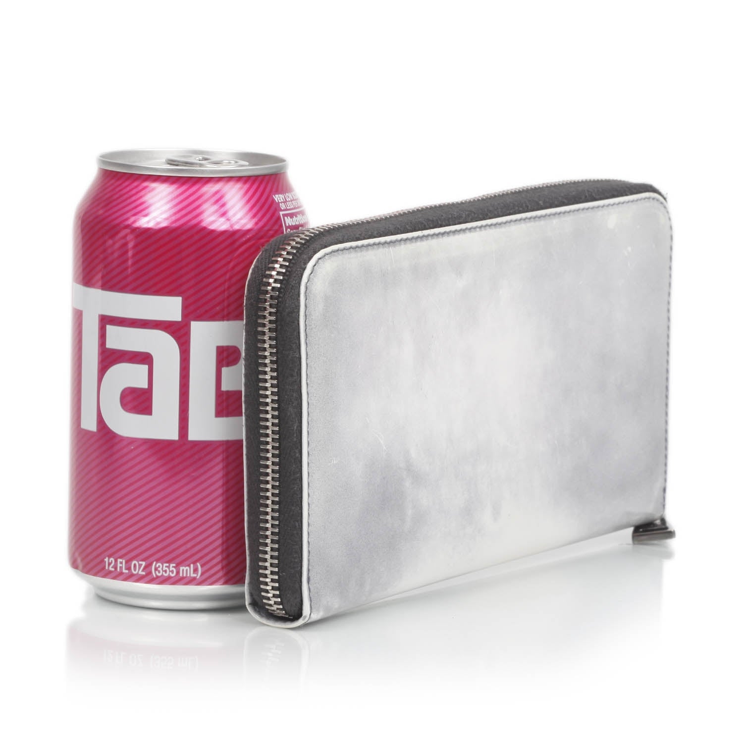 Prada Spazzolato Tria Zip Around Wallet Grigio 2 of 10