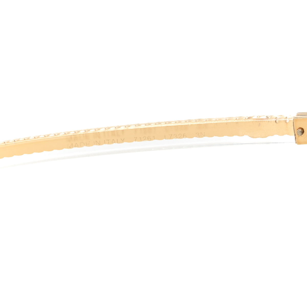 Rimless Shield Chain Sunglasses 71261 Brown Gold