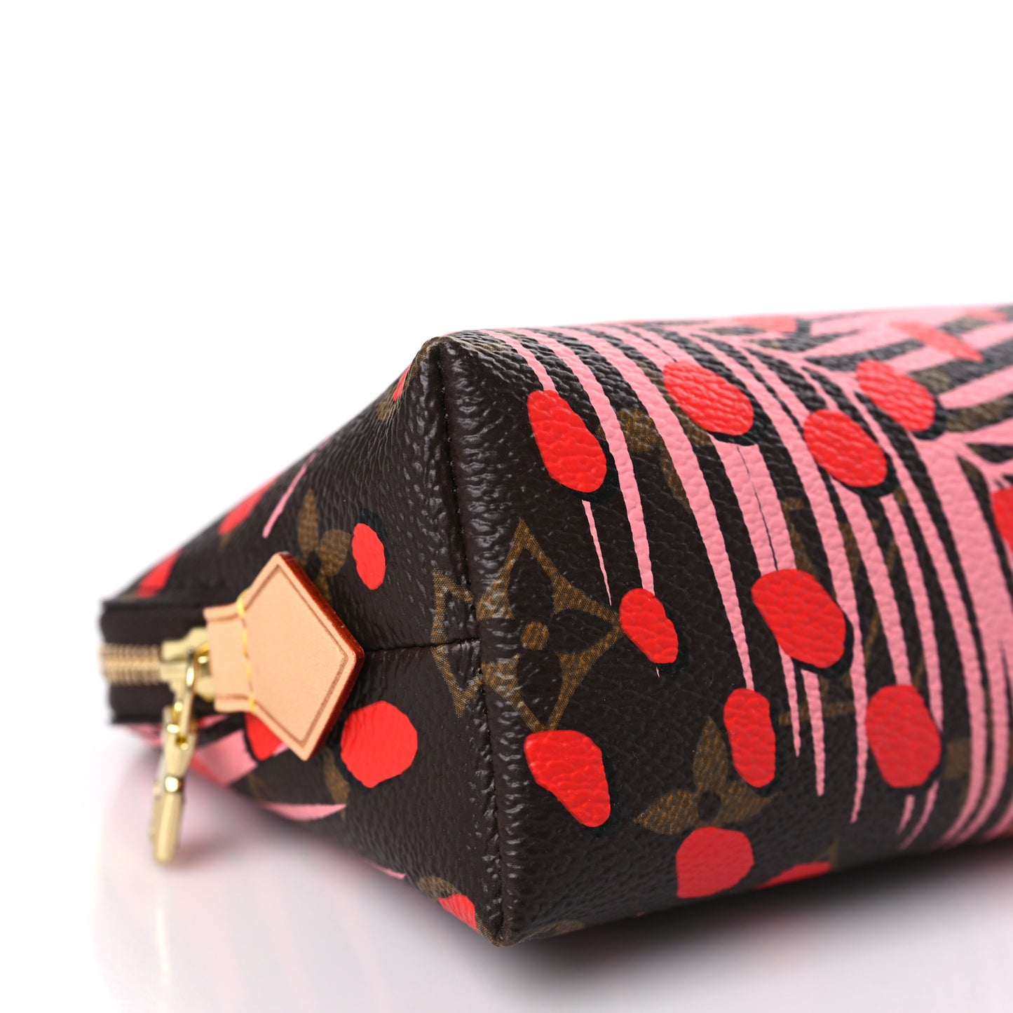 Monogram Jungle Dots Cosmetic Pouch Sugar Pink Poppy