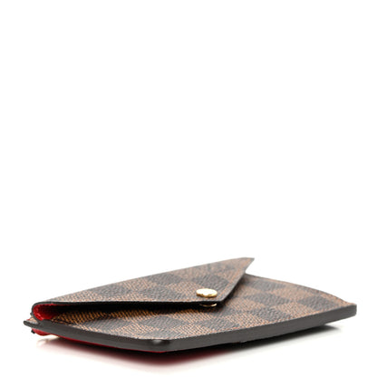 Louis Vuitton Damier Ebene Recto Verso Card Holder Red 4 of 8