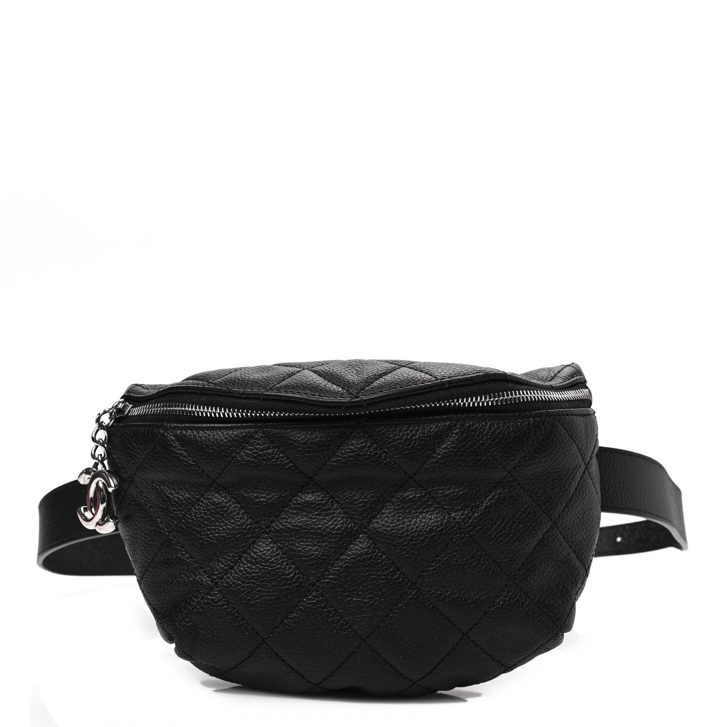 Chanel Grained Calfskin Quilted Waist Belt Bag Black 1 of 8