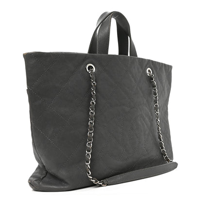 Chanel Caviar Quilted Shopping Tote Grey 3 of 10