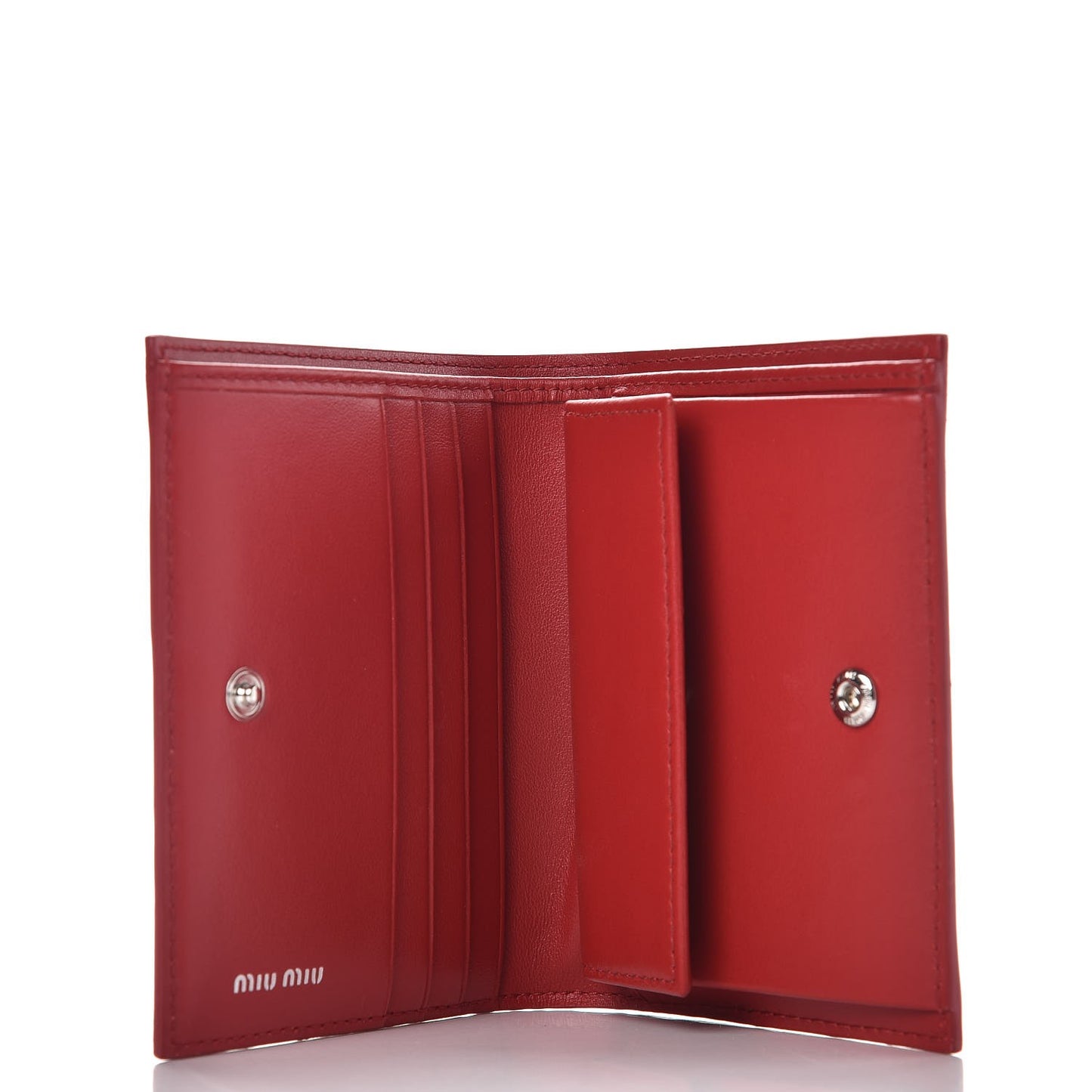 Vernice Crystal Logo Wallet Red
