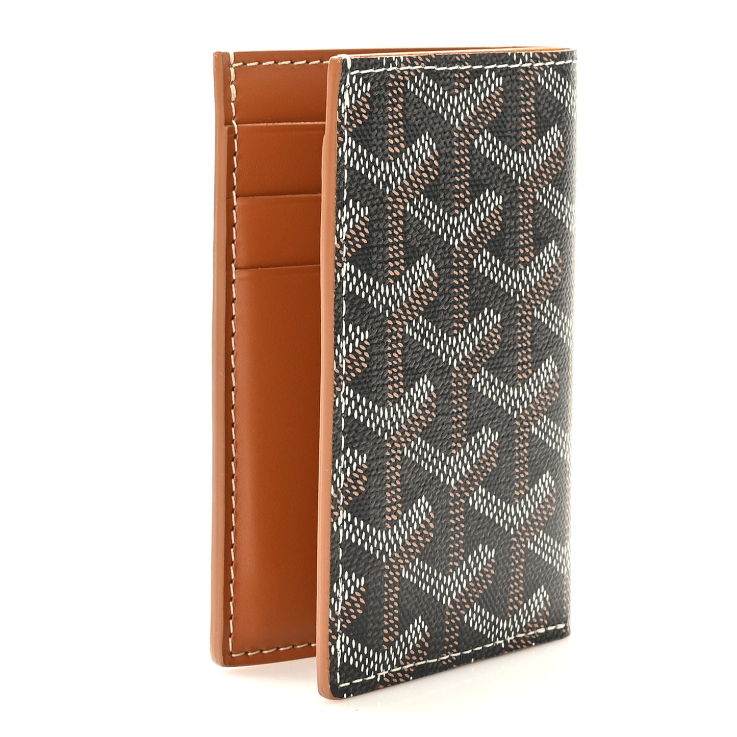 Goyardine Saint Pierre Card Holder Black Gold